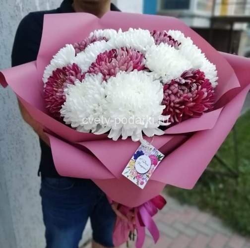 Букет хризантем «Романс»